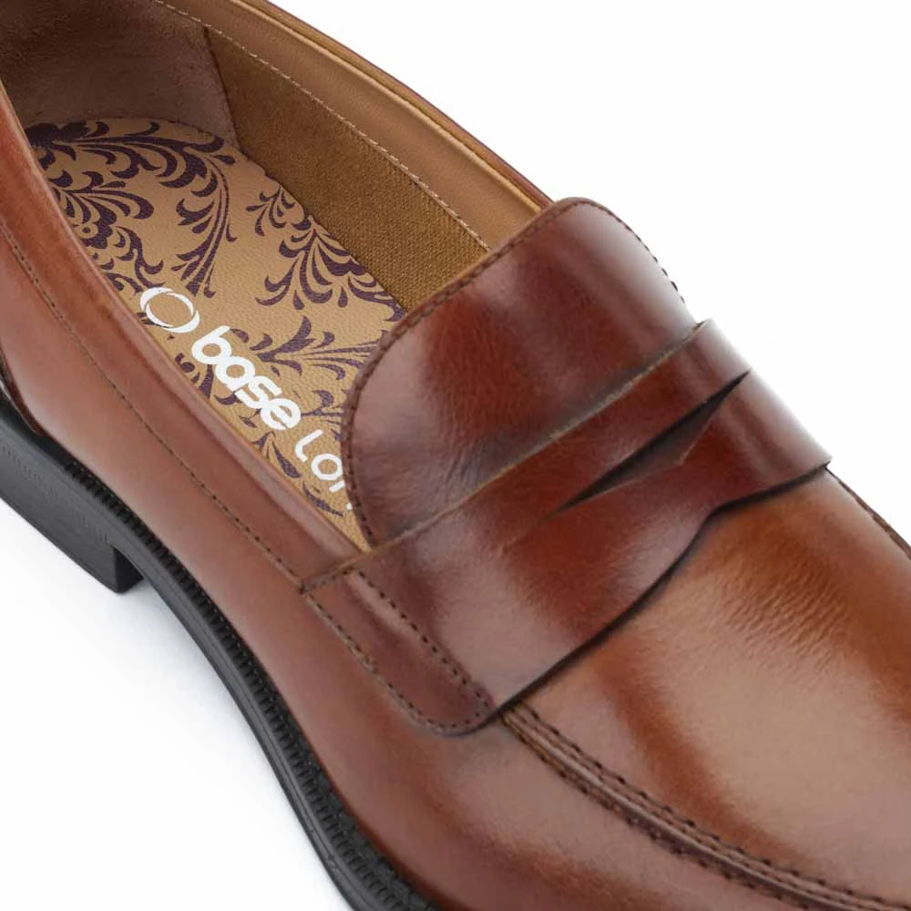 Base London Kennedy Washed Loafers Tan - Image 6