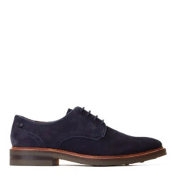 Base London Mawley Suede Derby Shoes Navy