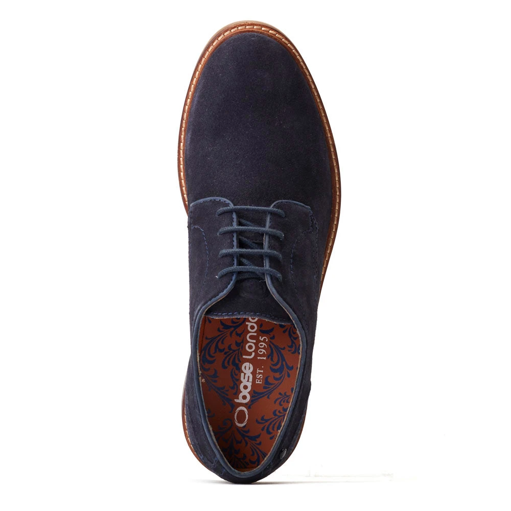 Base London Mawley Suede Derby Shoes Navy - Image 4