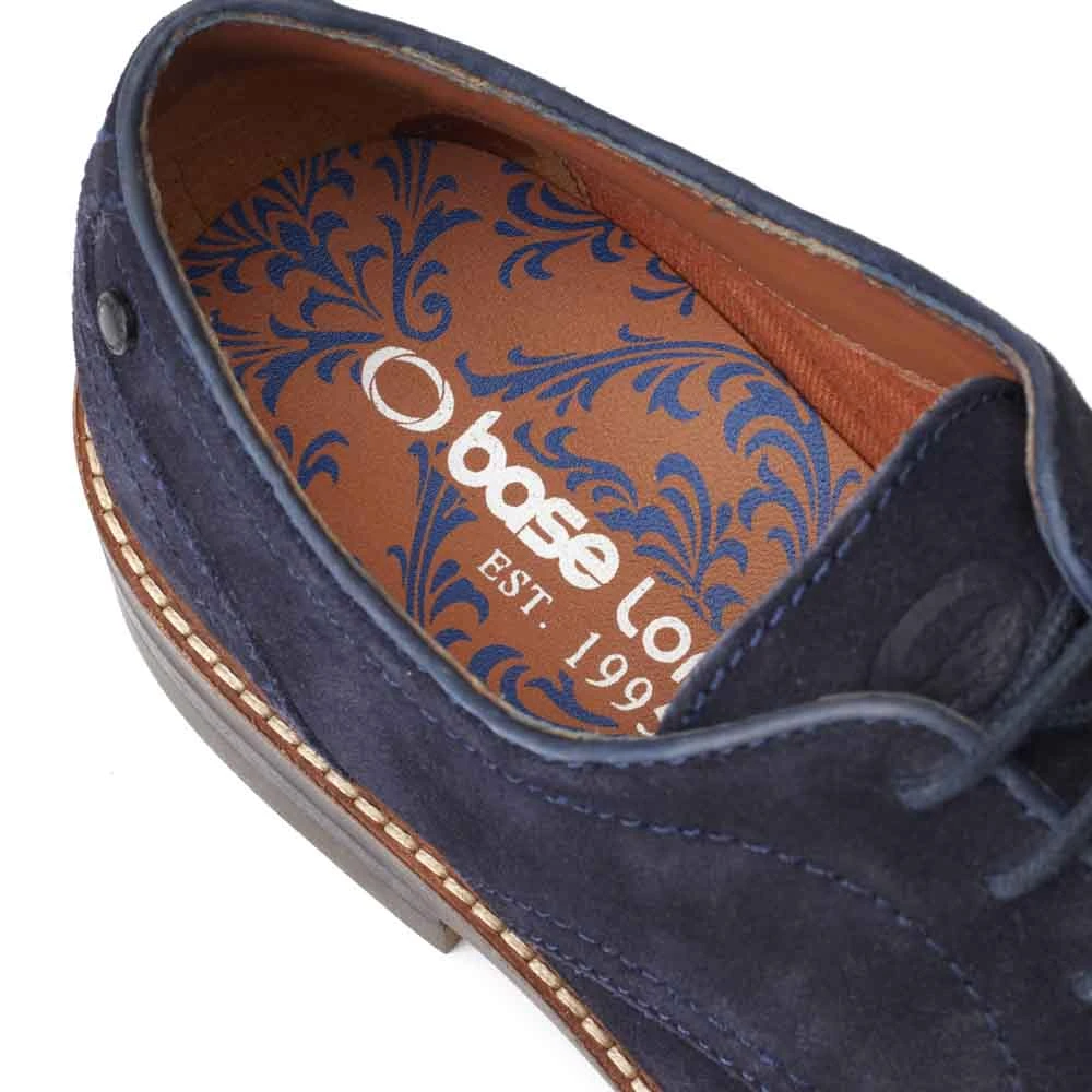 Base London Mawley Suede Derby Shoes Navy - Image 6