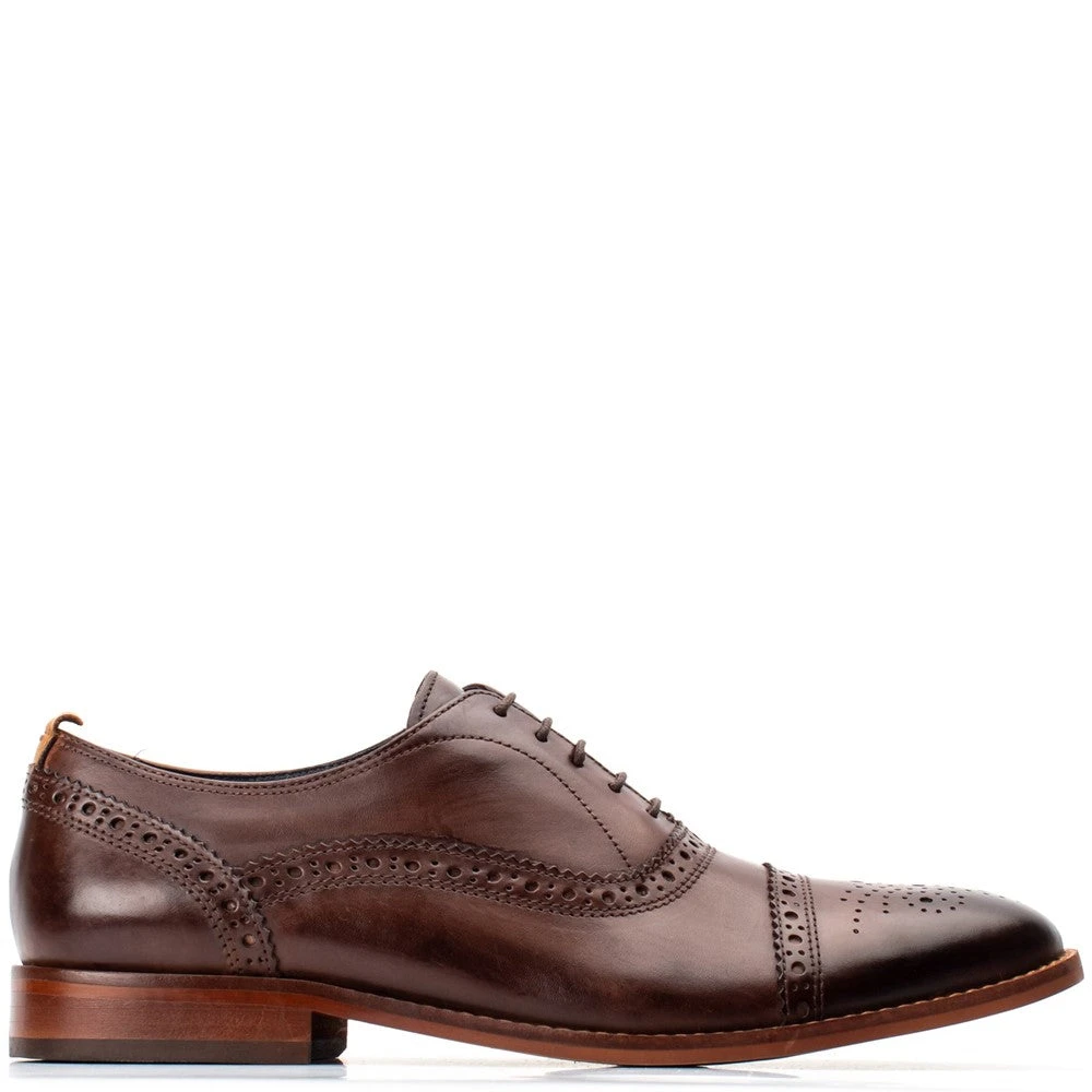 Base London Cast Oxford Brogue Shoes Brown - Image 4