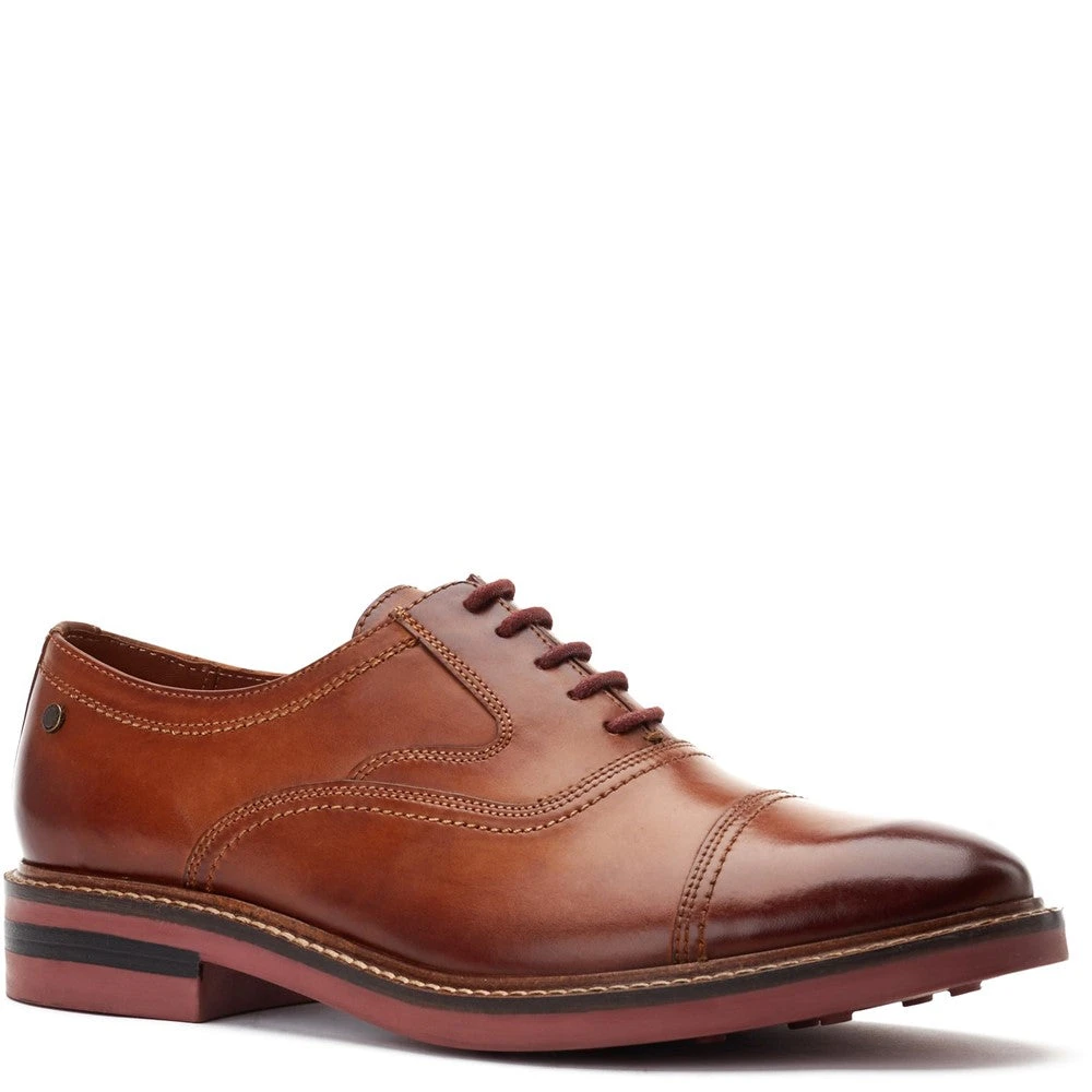 Base London Tatton Washed Oxford Shoes Tan - Image 2