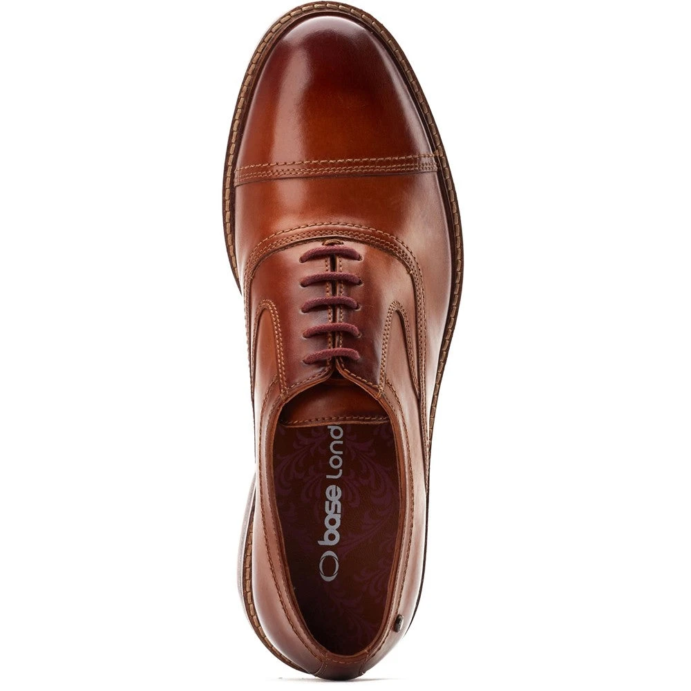 Base London Tatton Washed Oxford Shoes Tan - Image 5
