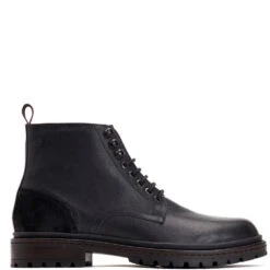 Base London Dettori Grain Ankle Boots Black