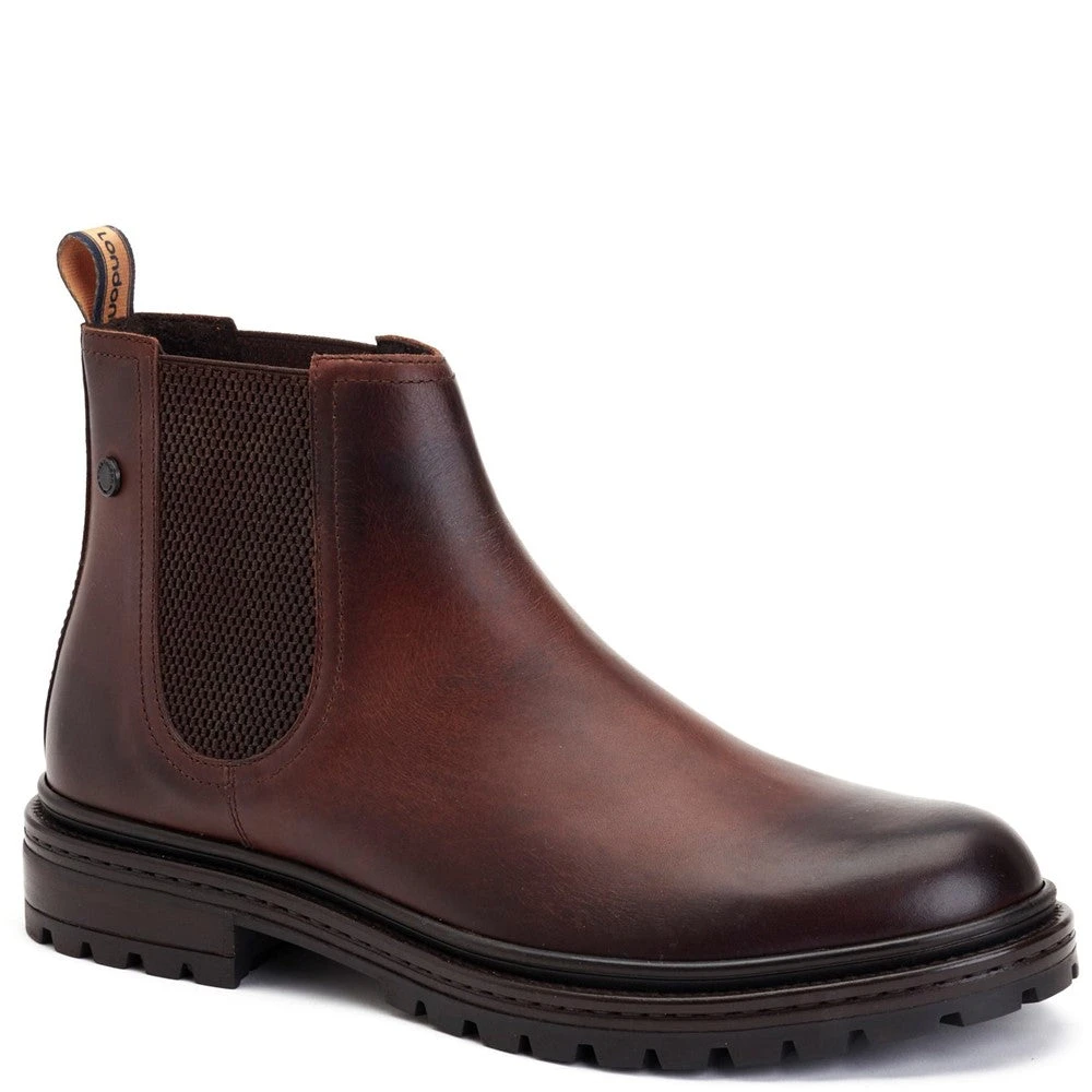 Base London Walsh Washed Chelsea Boots Brown - Image 2