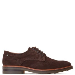 Base London Hatfield Suede Brogue Shoes Brown