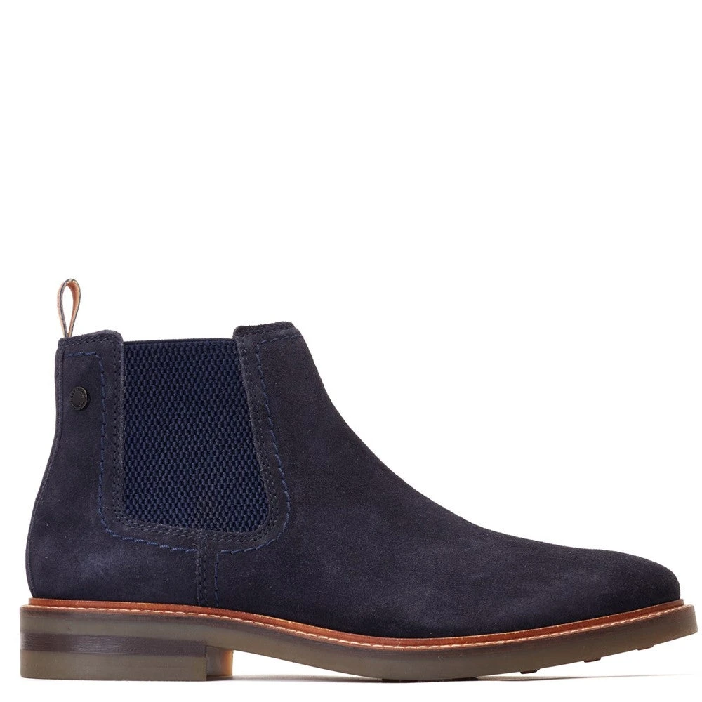 Base London Portland Suede Chelsea Boots Navy