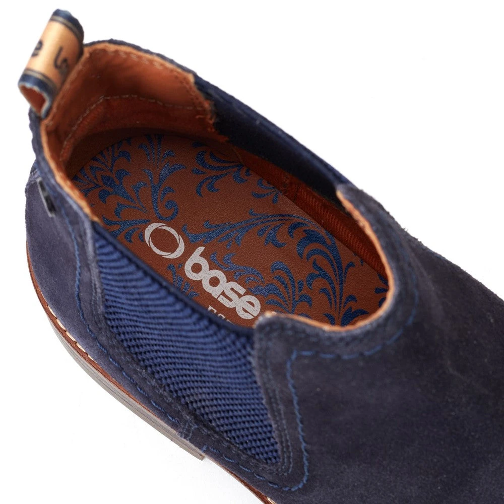 Base London Portland Suede Chelsea Boots Navy - Image 6