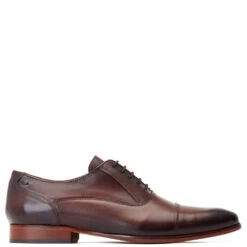 Base London Angelo Waxy Oxford Shoes Brown