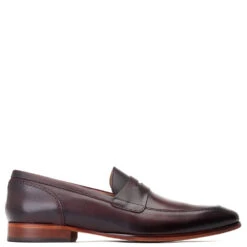 Base London Bruno Waxy Loafers Bordo