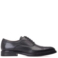 Base London Corbin Waxy Oxford Shoes Black