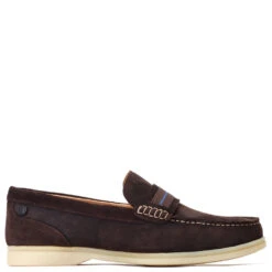Base London Drum Suede Loafers Brown