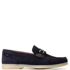 Base London Snapper Suede Loafers Navy