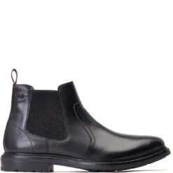 Base London Bloom Burnished Chelsea Boots Black