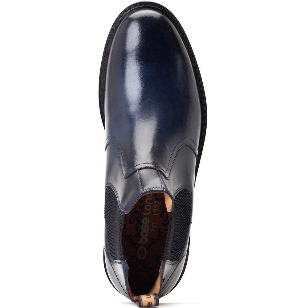 Base London Bloom Burnished Chelsea Boots Navy - Image 5