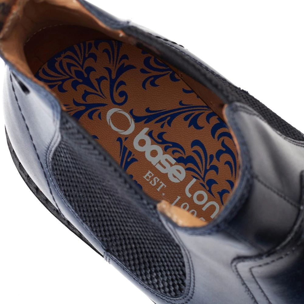 Base London Bloom Burnished Chelsea Boots Navy - Image 7
