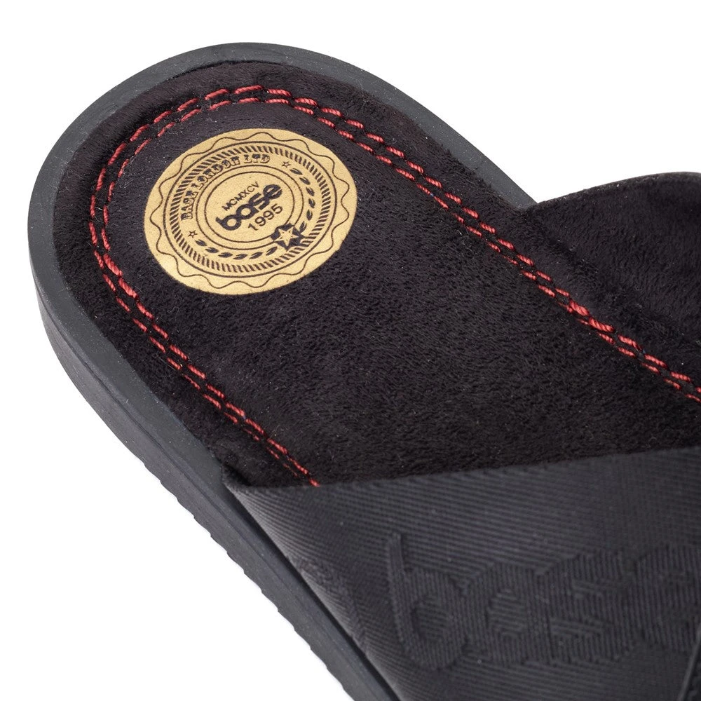 Base London Webb Washed Slide Sandal Black - Image 7