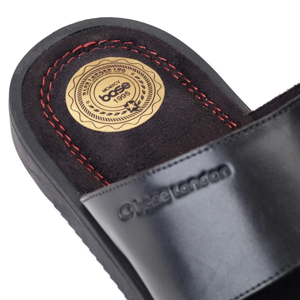 Base London Maven Waxy Slide Sandal Black - Image 6