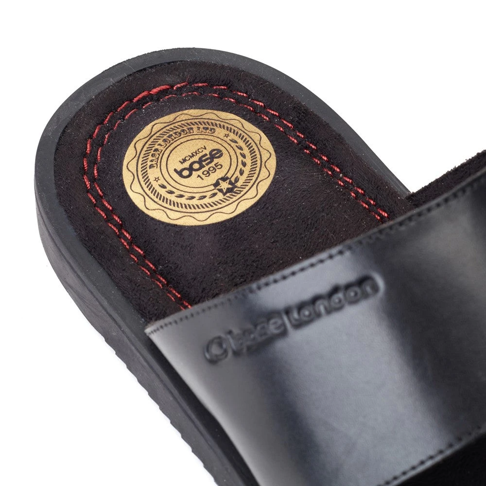 Base London Maven Waxy Slide Sandal Black - Image 7