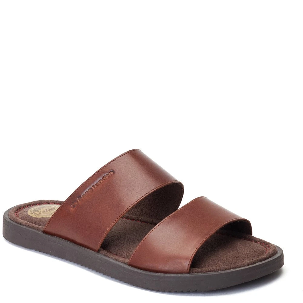 Base London Maven Waxy Slide Sandal Brown - Image 2