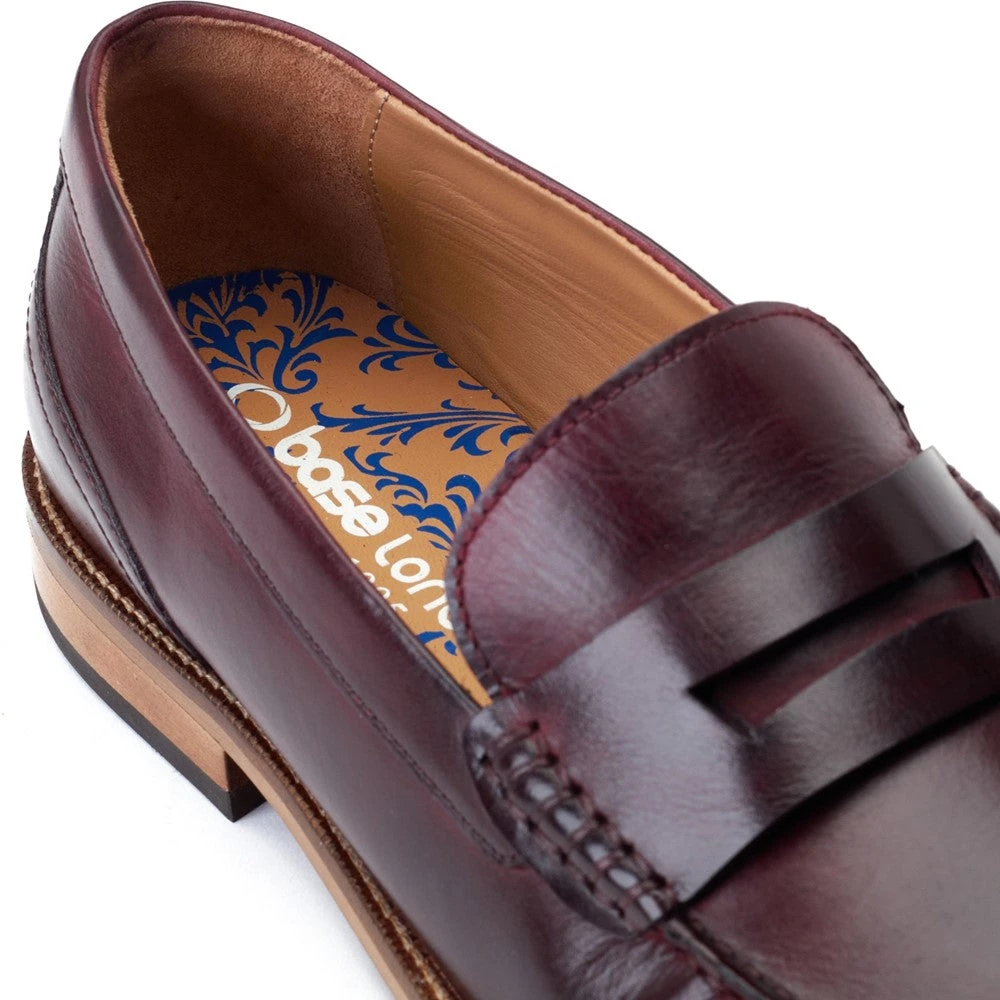 Base London Garfield Washed Loafers Bordo - Image 6