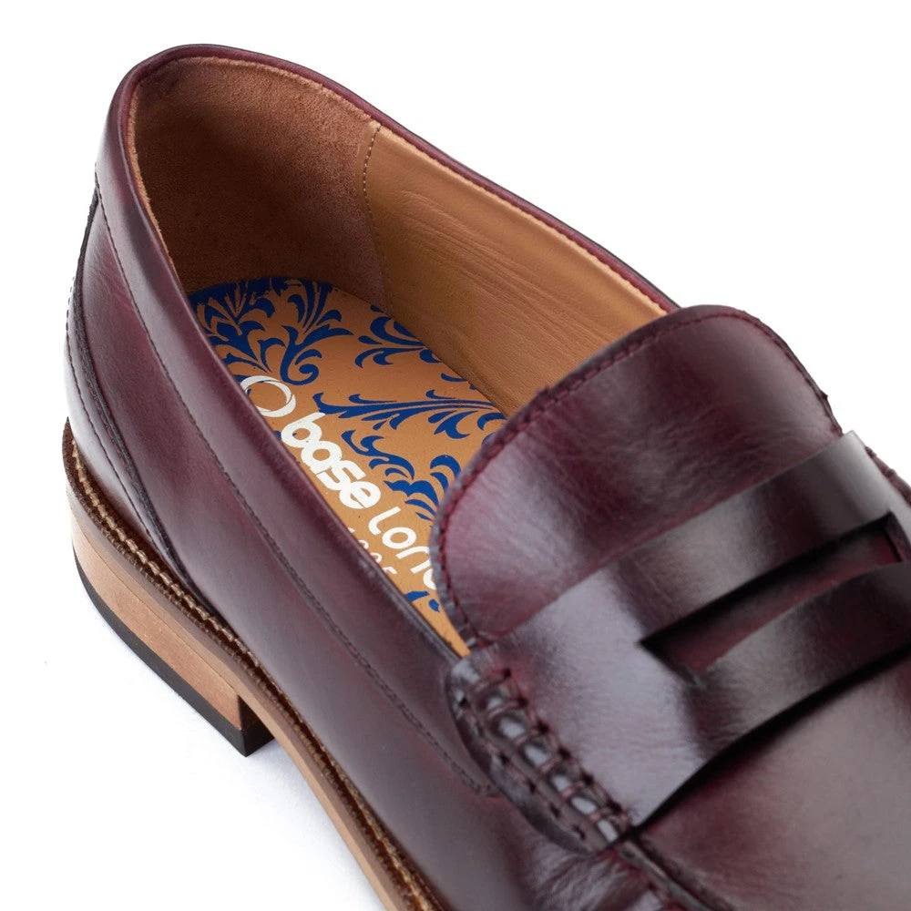 Base London Garfield Washed Loafers Bordo - Image 7