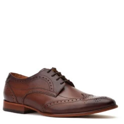 Base London Barbera XL Waxy Brogue Shoes Brown