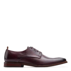 Base London Marley Washed Derby Shoes Bordo