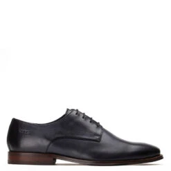 Base London Marley Washed Derby Shoes Navy