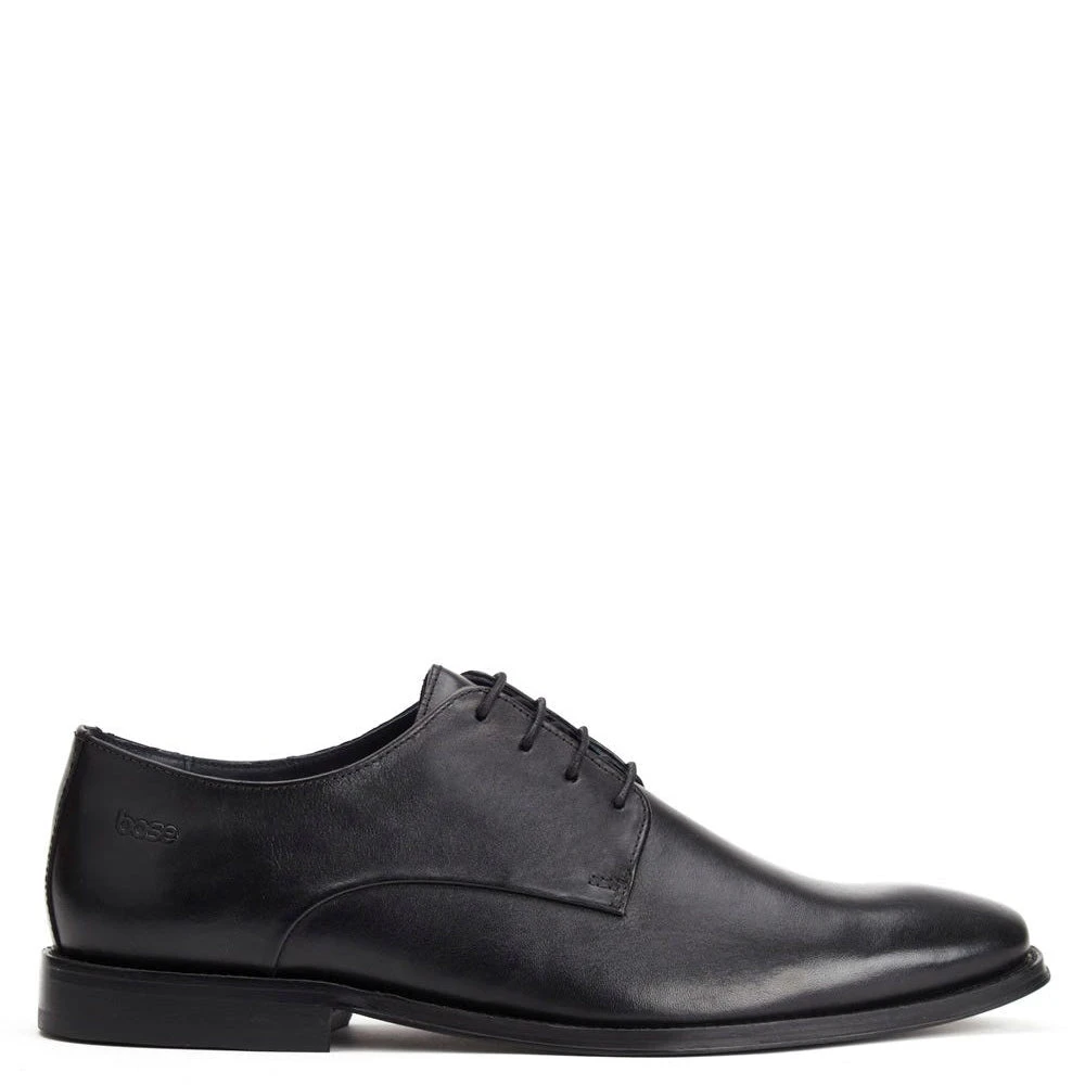 Base London Marley Waxy Derby Shoes Black
