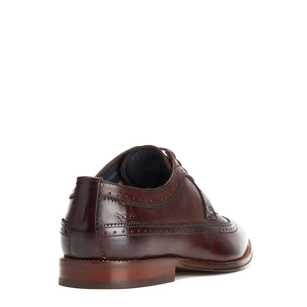 Base London Havisham Washed Brogue Shoes Brown - Image 3